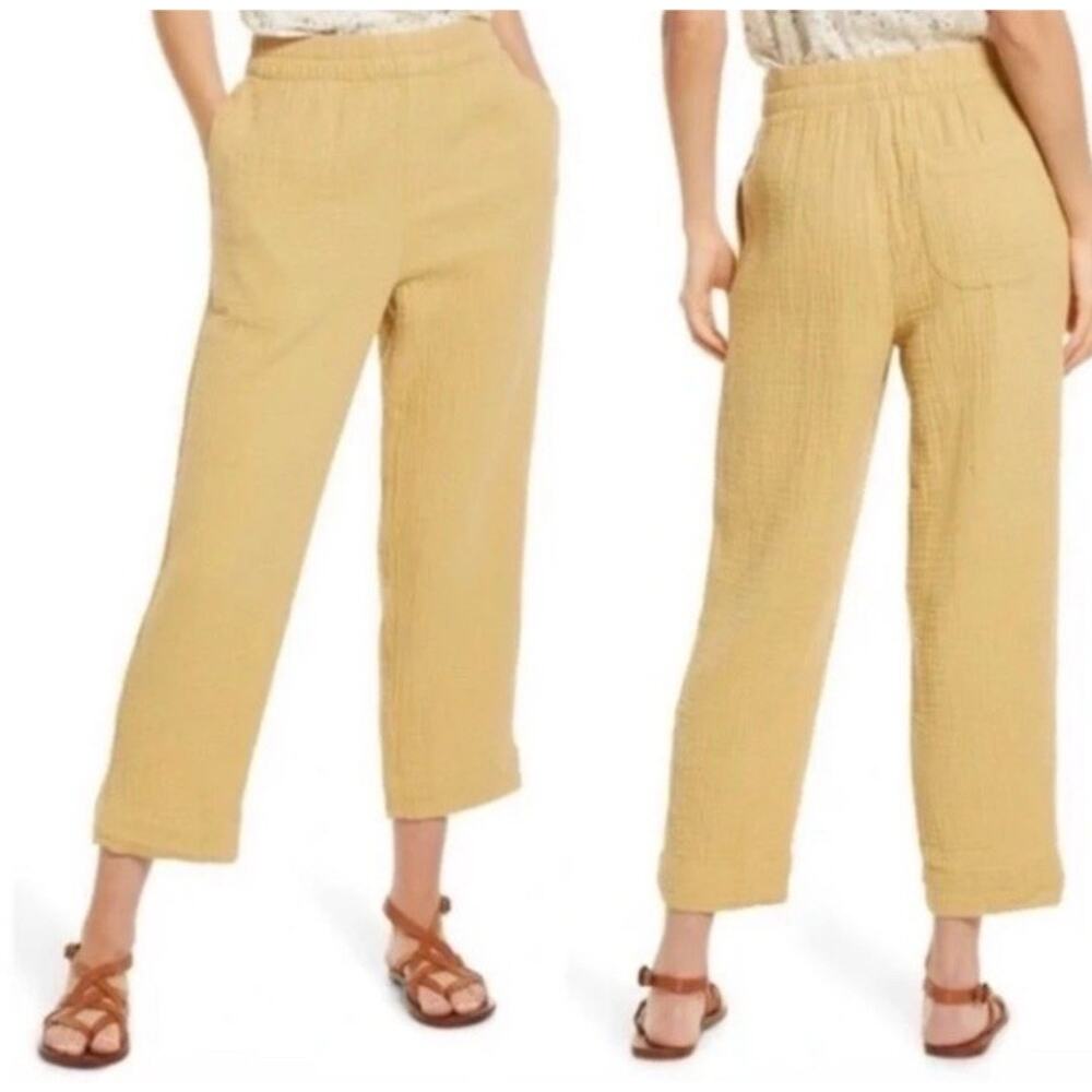 Madewell Lightspun Tapered Huston Pull On Crop Pants Women XL